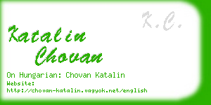 katalin chovan business card